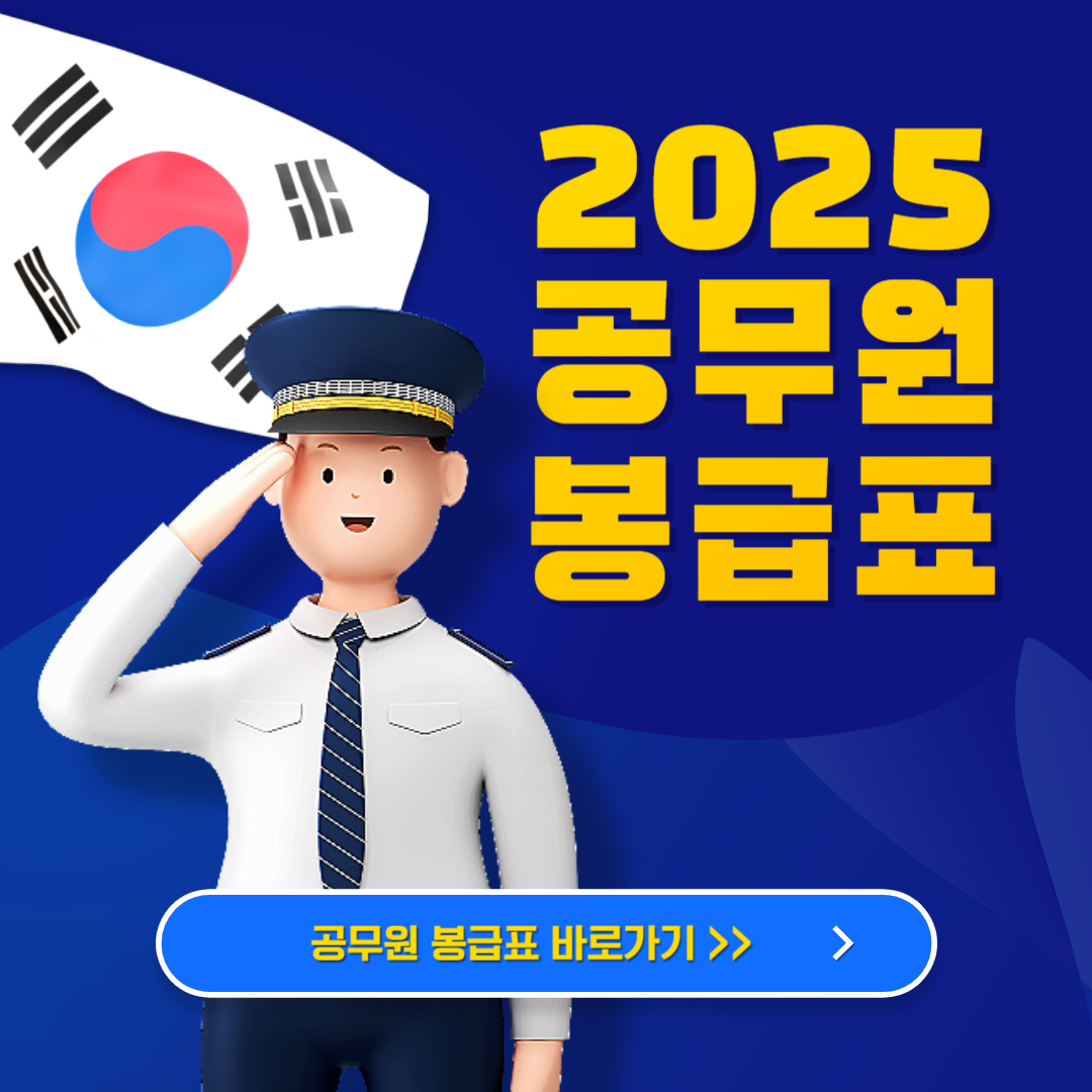 2025 공무원 봉급표