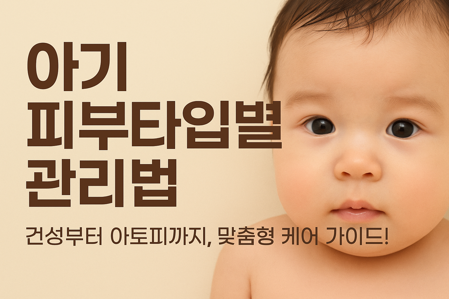 건성, 지성, 민감성, 아토피성까지! 내 아이 피부에 딱 맞는 관리법