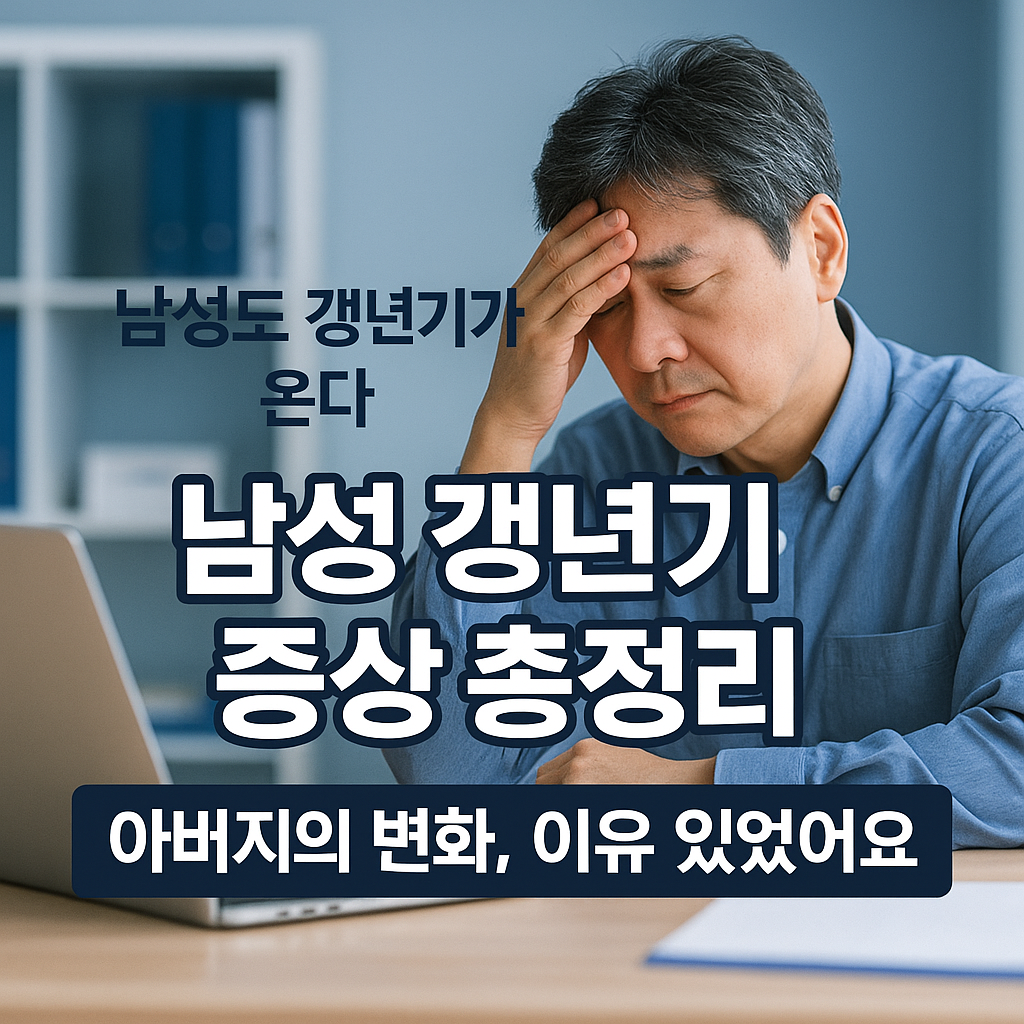 [3편] 남성도 갱년기가 올까요? 여성과 다른 점은?