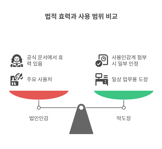 인감도장과 막도장의 차이점