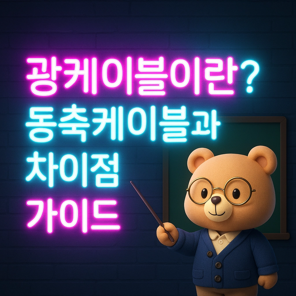 광케이블이란 동축케이블과 차이점 가이드