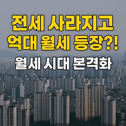 전세의 월세화 가속…서울 억대 월세 거래까지! 임대차 시장, 어디로 가나