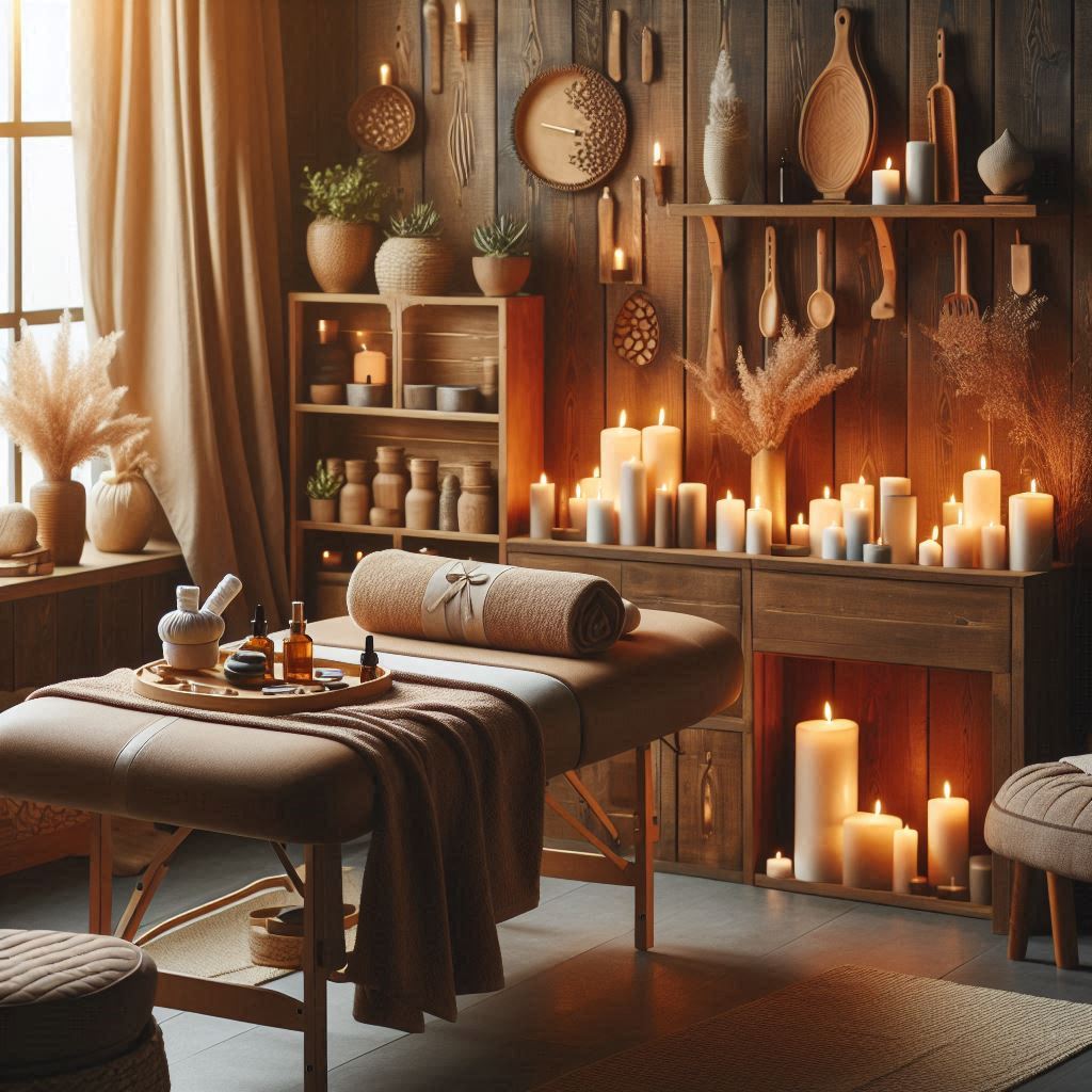 피부,체형관리 샵 배경