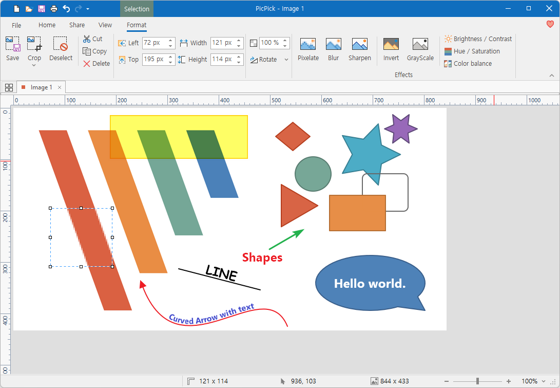 도형 및 텍스트 추가
