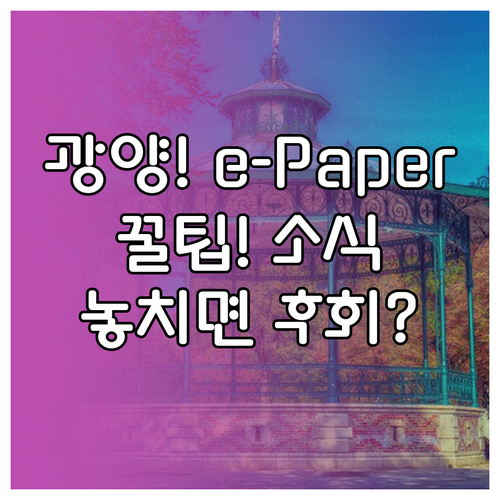 광양시 교차로 e-Paper로 지역 ..