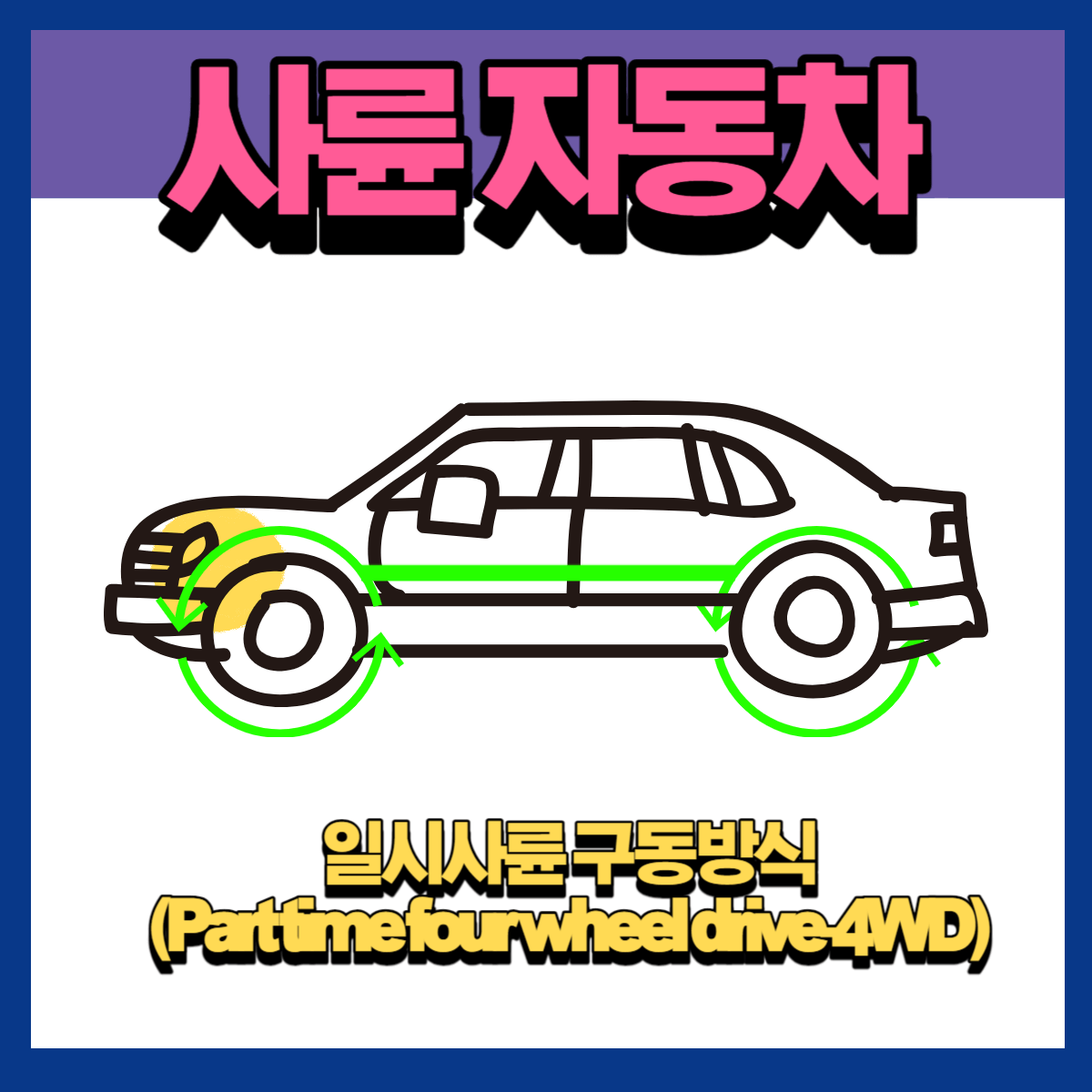 이륜 자동차 사륜 자동차 차이점