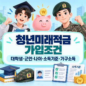 청년미래적금 2차 가입조건 대학생 군인 나이 소득기준 가구소득