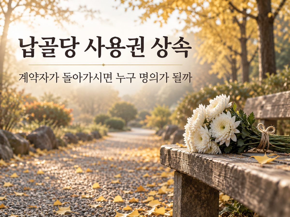 납골당 사용권 상속, 계약자가 돌아가시면 누구 명의가 될까