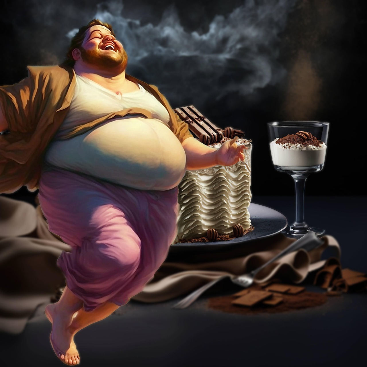 살이 많이 찐 남성