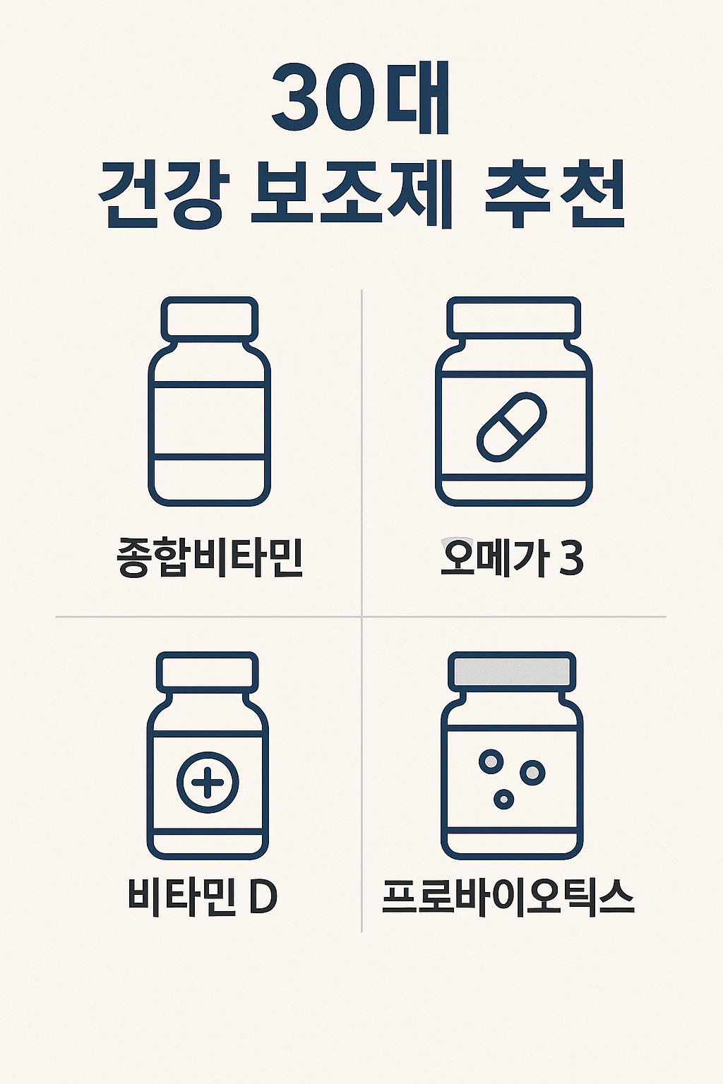 30대, 체력이 달라졌다면? 지금 챙겨야 할 건강 보조제는 이것