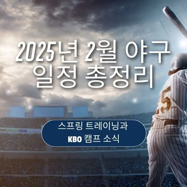 2025년 2월 야구 일정