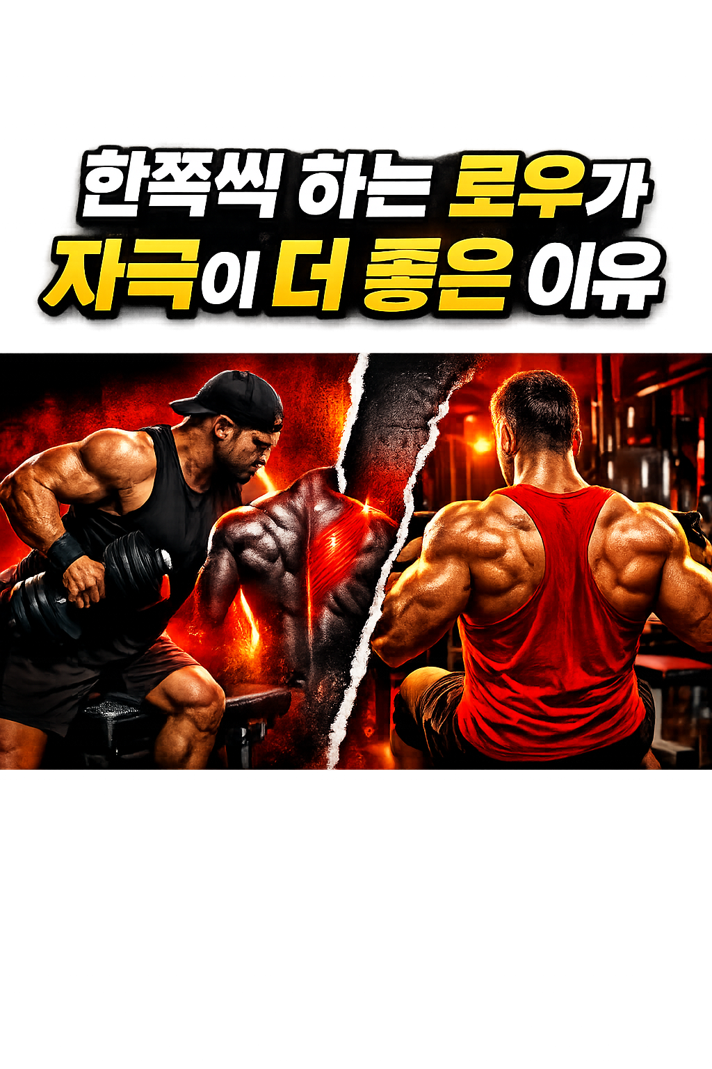 한쪽씩 하는 로우가 자극이 더 좋은 이유