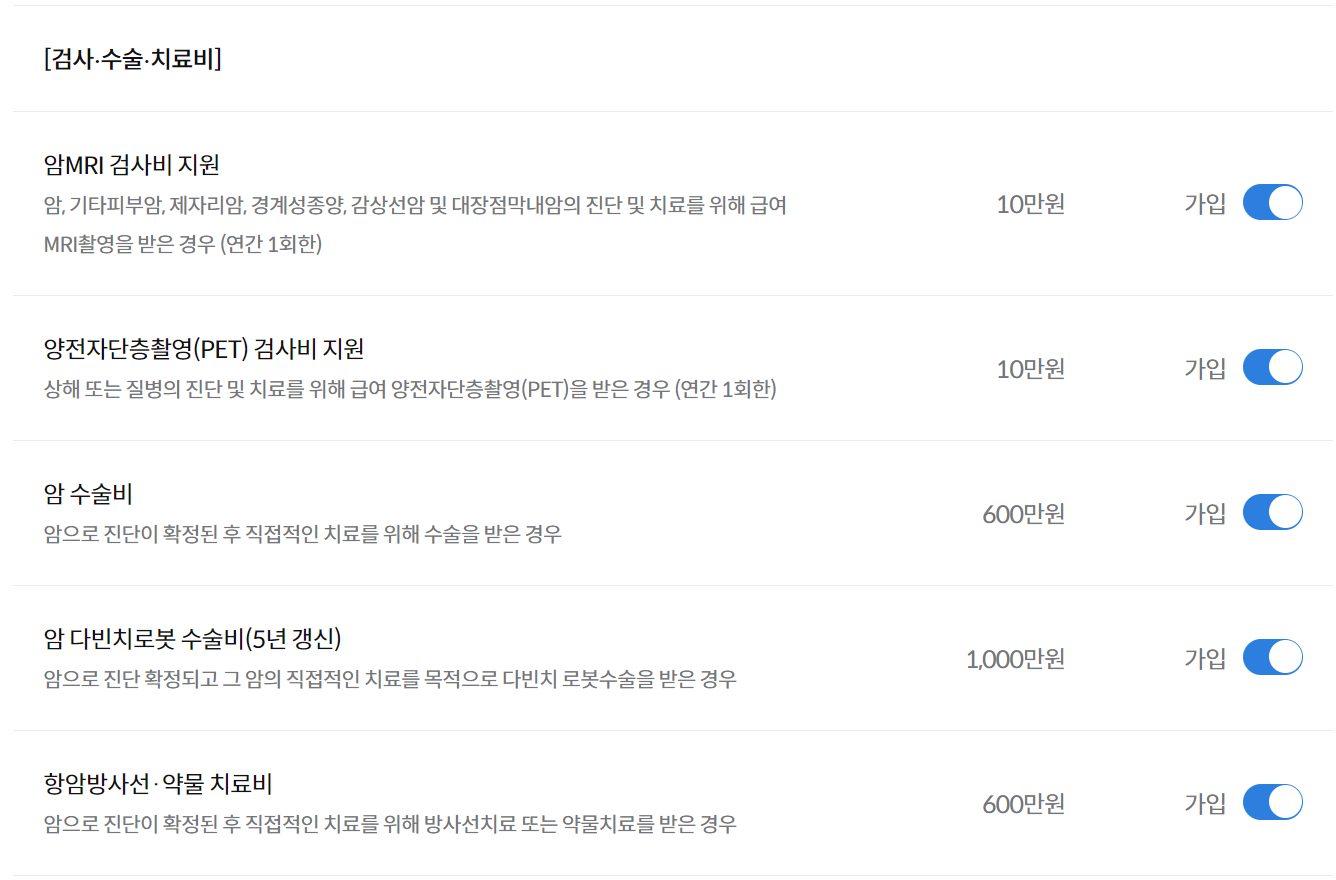 삼성화재 다이렉트 암보험 보장내용