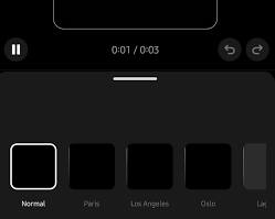 Instagram filter selection screen