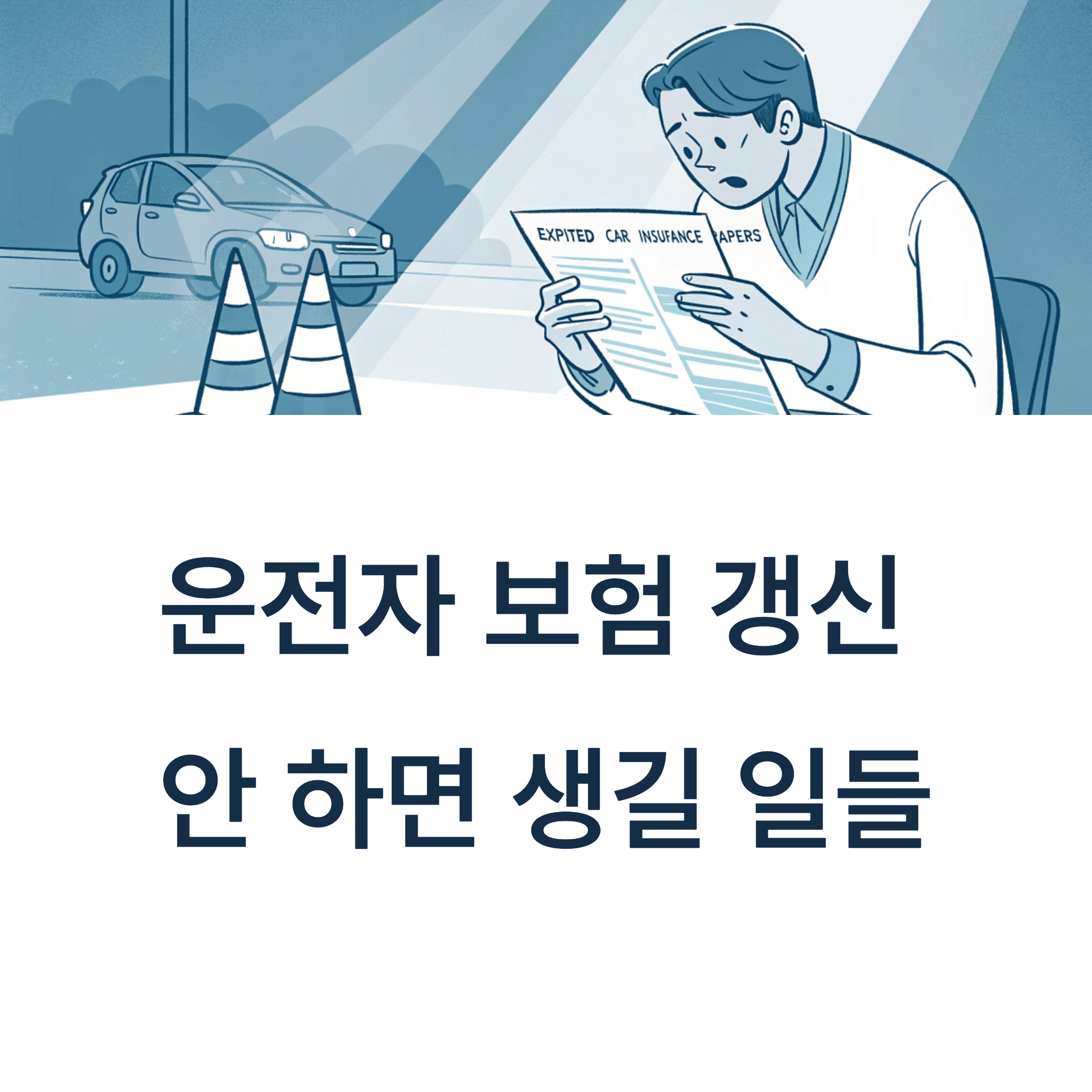 운전자 보험 갱신 안 하면 벌어질 일