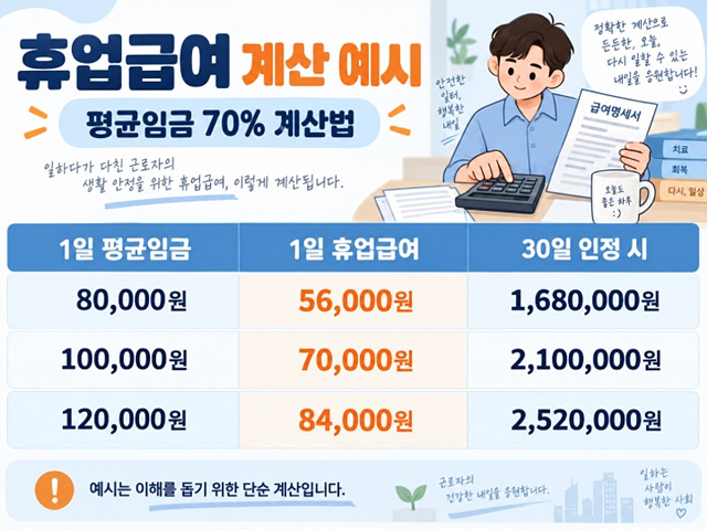 산재보험 휴업급여 얼마나 받을까｜신청조건&middot;계산방법