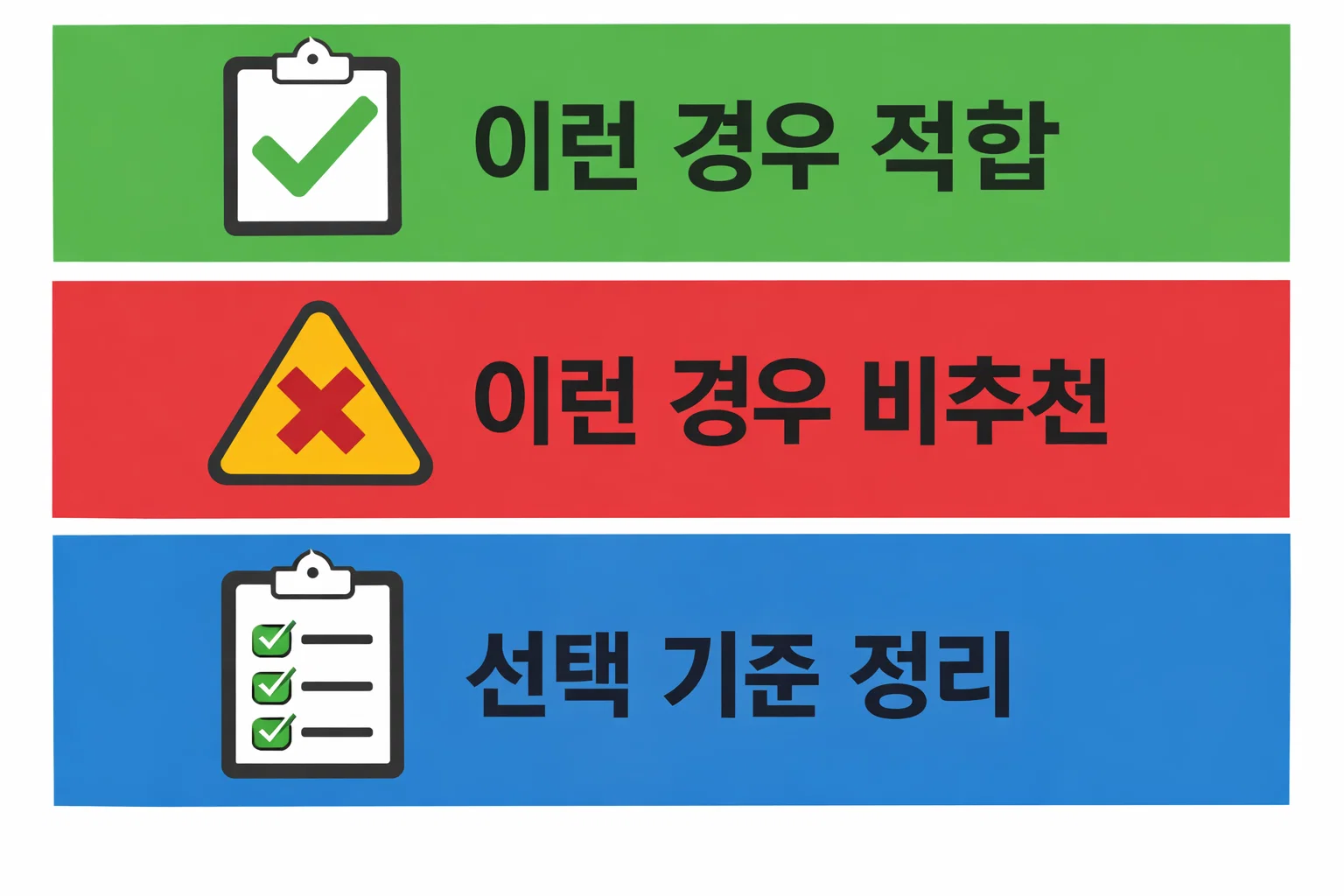 DB원데이자동차보험이 적합한 경우와 비추천되는 경우를 구분해 단기 운전 상황별 선택 기준을 정리한 비교 이미지