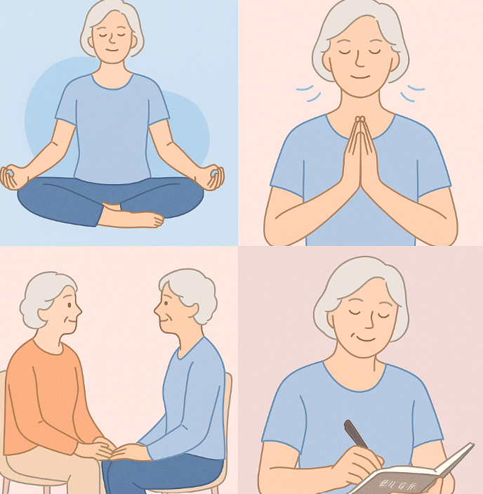 감사일기나 짧은 명상을 루틴