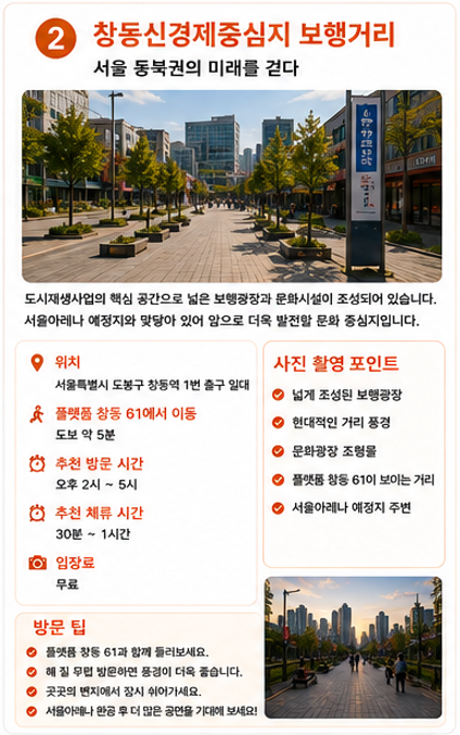 창동신경제중심지 보행거리