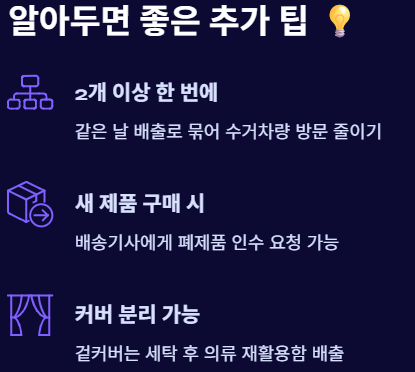 전기장판 폐기물 처리방법과 스티커 가격