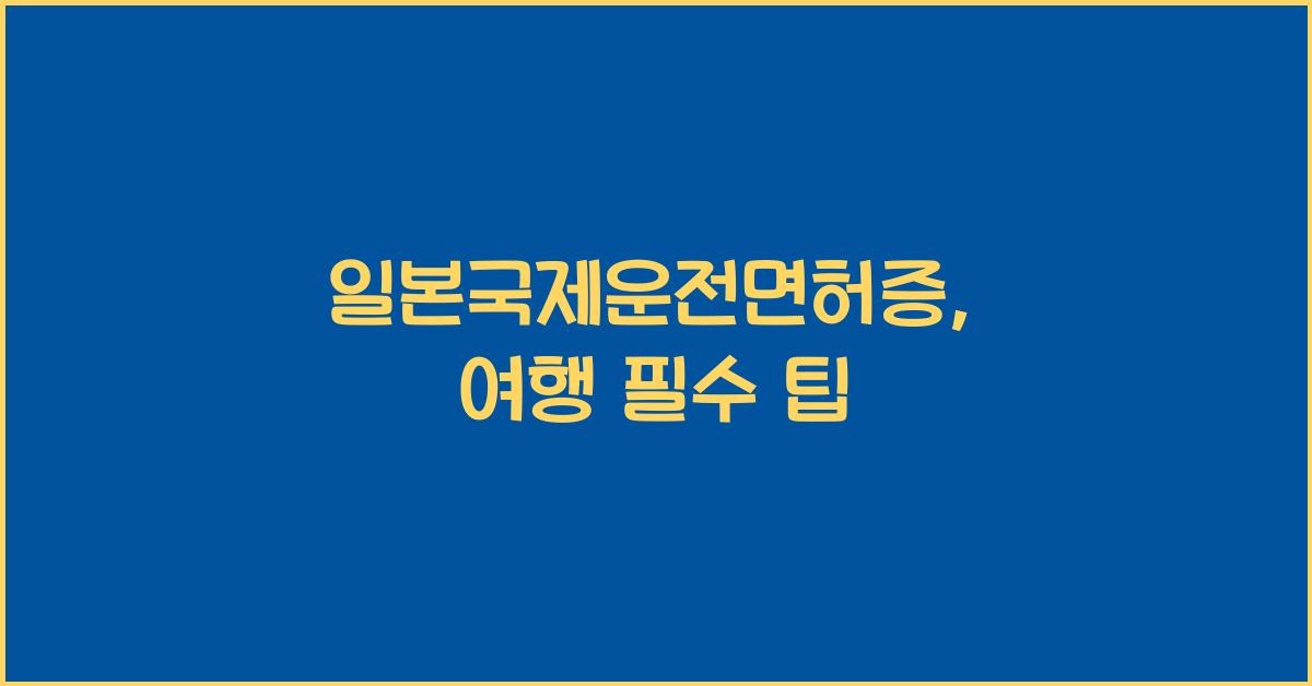 일본국제운전면허증