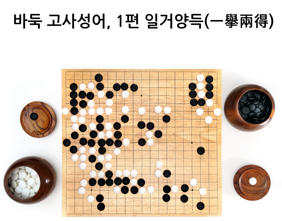 바둑 고사성어, 1편 일거양득(一擧兩得)