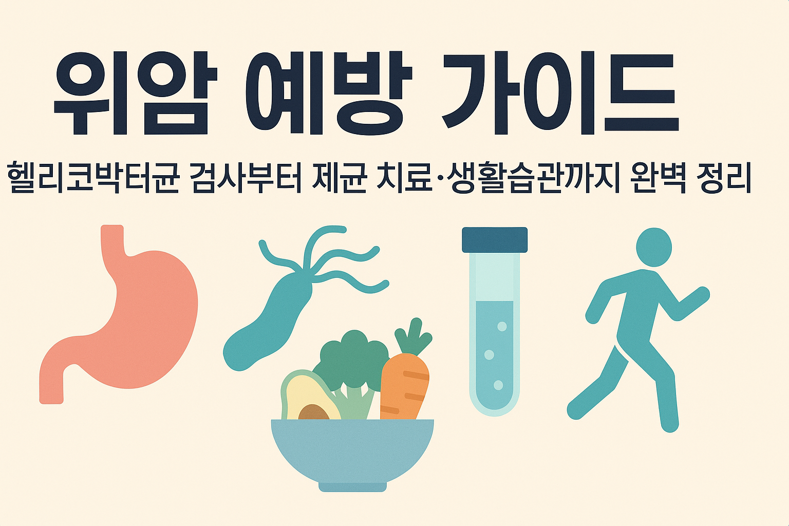 위암 예방 가이드: 헬리코박터균 검사부터 제균 치료·생활습관까지 완벽 정리