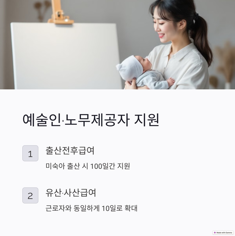 예술인·노무제공자도 출산전후급여 지원