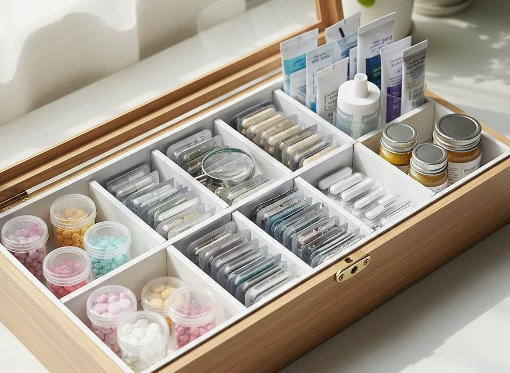 가정 의약품 정리된 모습