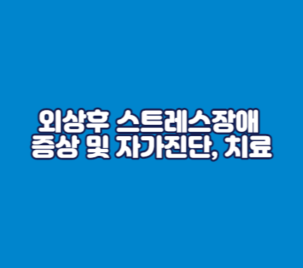 외상후 스트레스장애 증상 및 자가진단&#44; 치료
