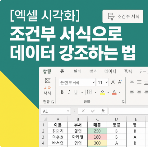 조건부 서식으로 데이터 강조하는 법