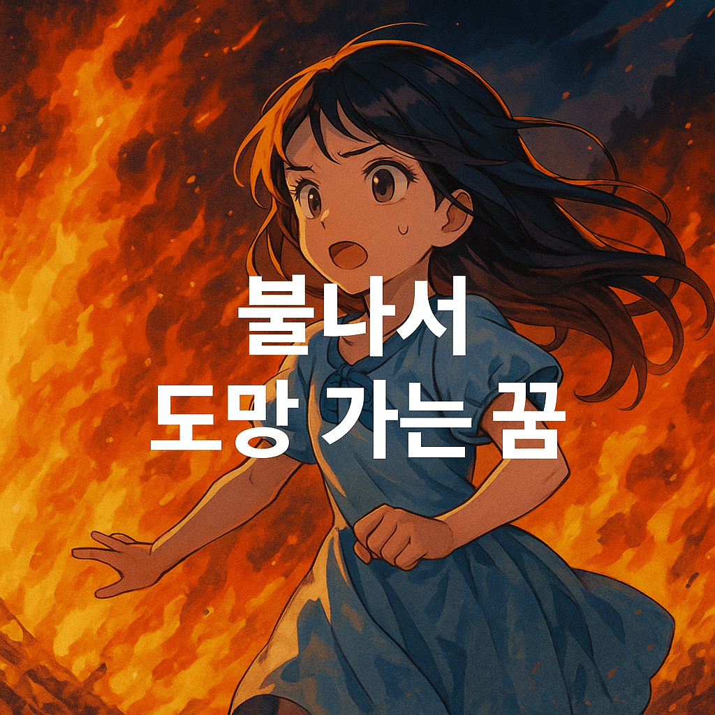 불나서 도망 가는 꿈 해몽
