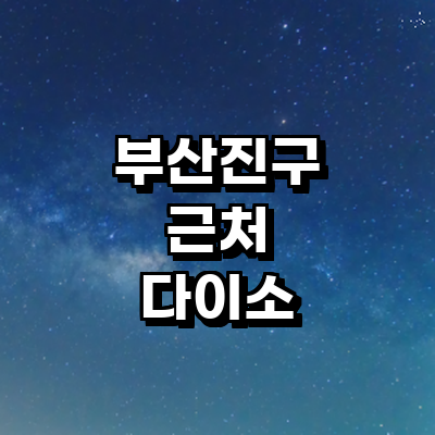 부산 부산진구 종합생활용품 다이소