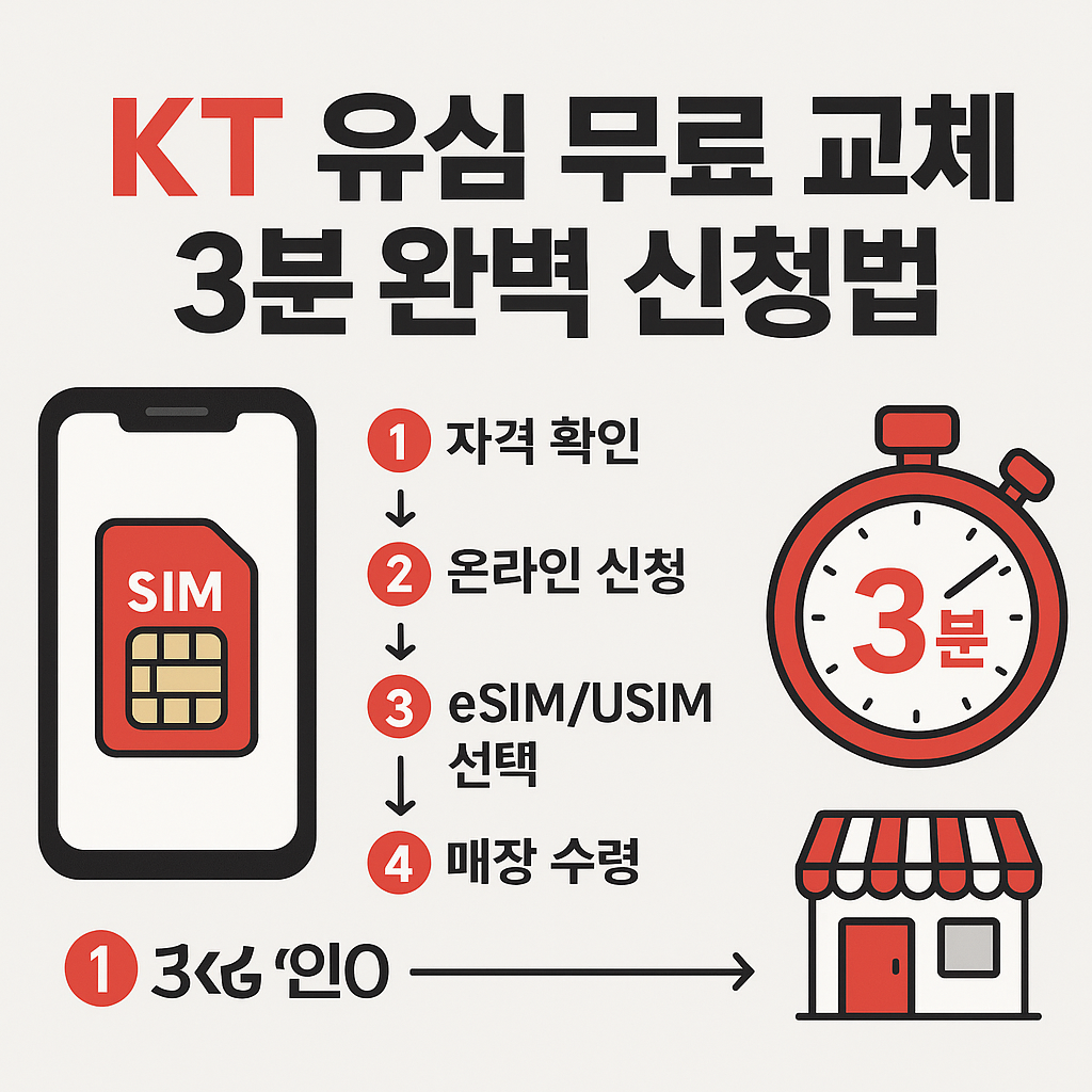 KT 유심 무료 교체 3분 완벽 신청법