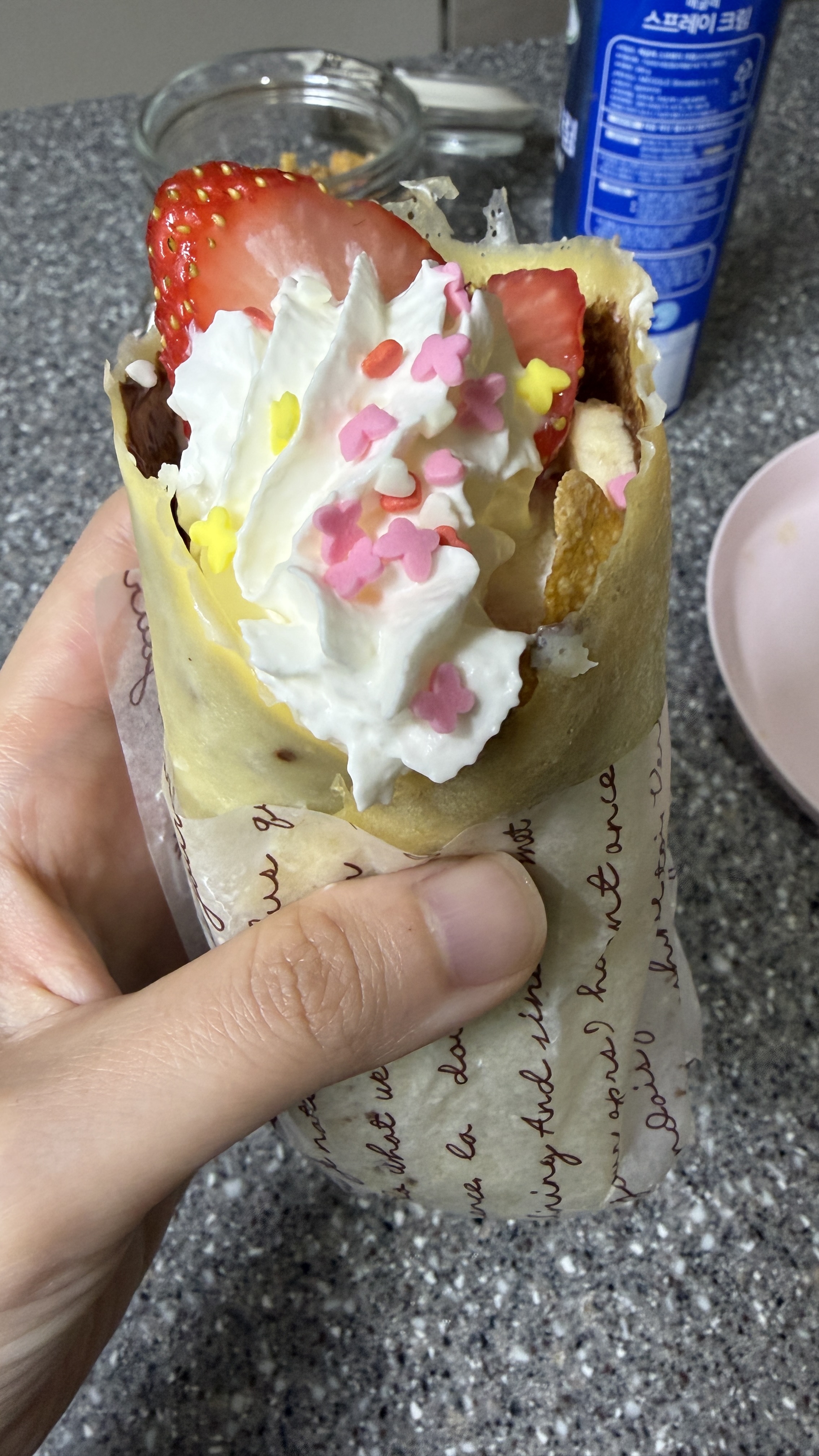완성된 크레페