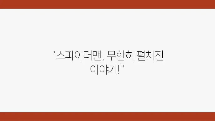 스파이더맨 어크로스 더 스파이더버스 멀티버스의 다양한 스파이더맨을 소개하는 애니메션