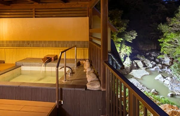 야외 온천 사진