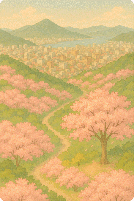 진해 장복산 공원 왕벚꽃 구경 산책 나들이3