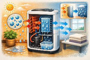 제습기는 어떻게 습기를 줄일까? 온도차이가 만드는 과학의 원리!