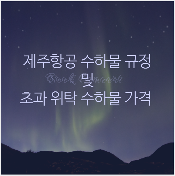 제주항공-수하물-규정과-초과-위탁-수하물-가격