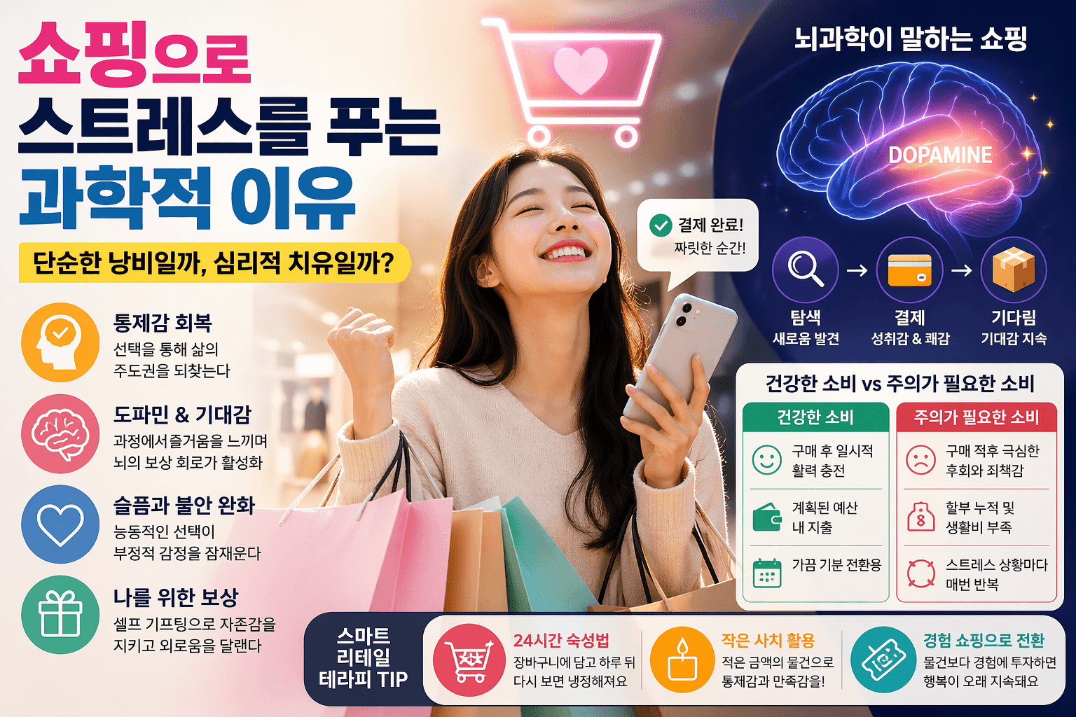 쇼핑으로 스트레스 푸는 진짜 이유 뇌과학이 밝힌 &lsquo;리테일 테라피&rsquo;의 비밀