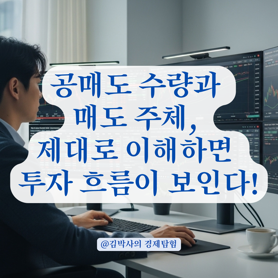 공매도 수량과 매도 주체의 관계, 헷갈리지 않게 정리해봤어요.