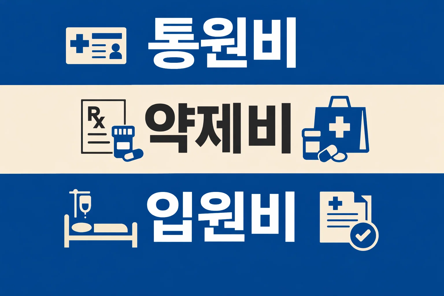 실비보험 청구기간 확인 시 통원비와 약제비, 입원비를 서로 다르게 보고 청구 준비를 하도록 구분해 설명한 인포그래픽 이미지