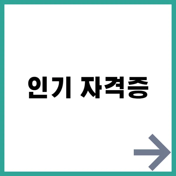 인기 자격증 대문