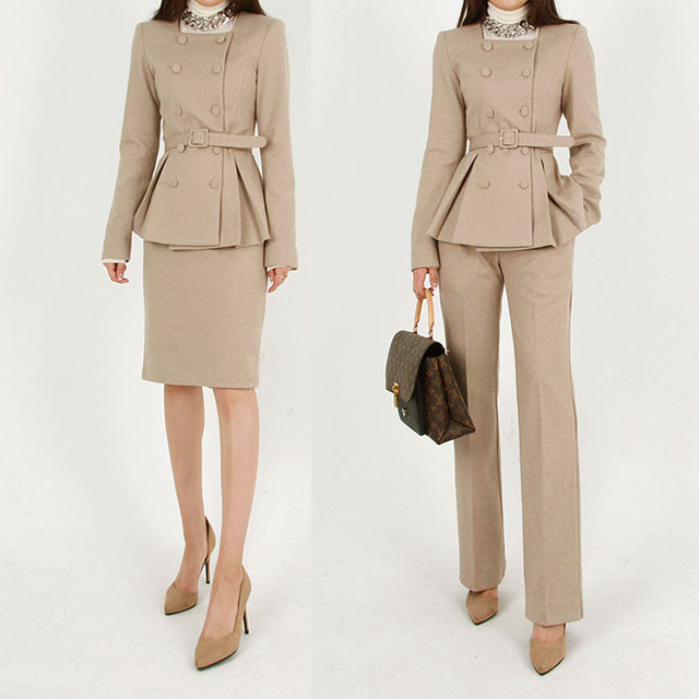3종세트 명품스타일여성정장 겨울수트 셋업