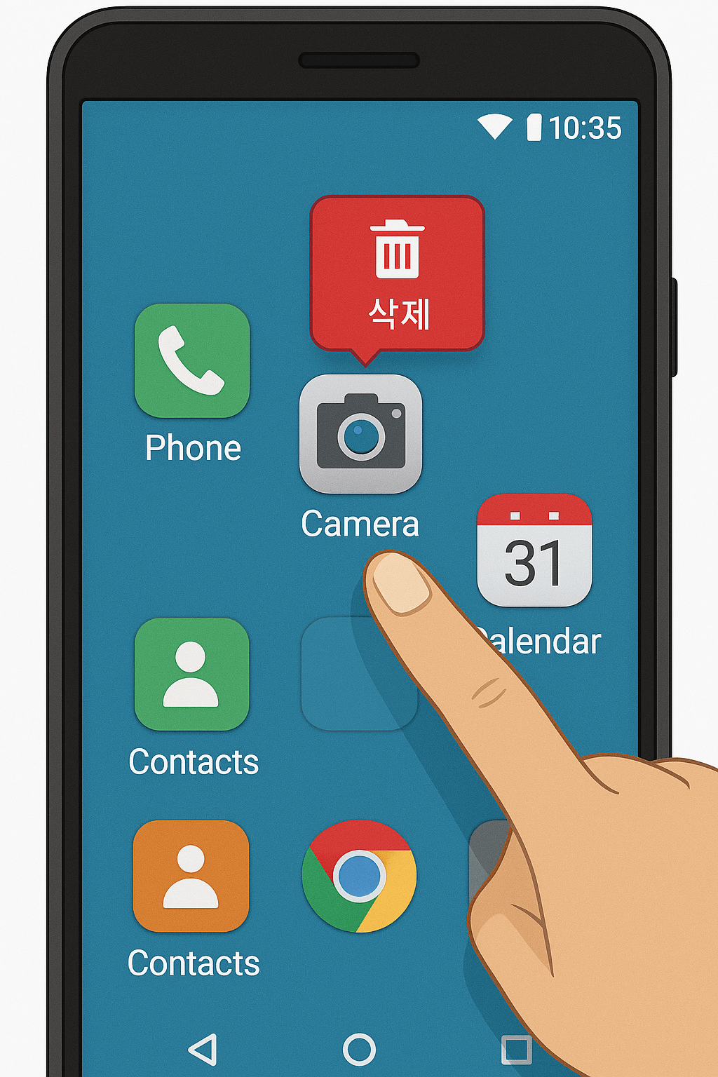 [2편] 앱 아이콘 위치 바꾸기와 삭제하는 법 &ndash; 스마트폰 홈 화면 정리하기