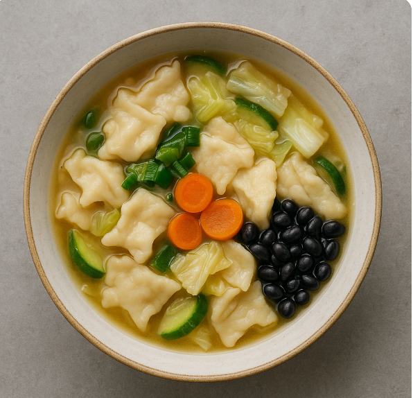 비오는날 수제비 음식사진