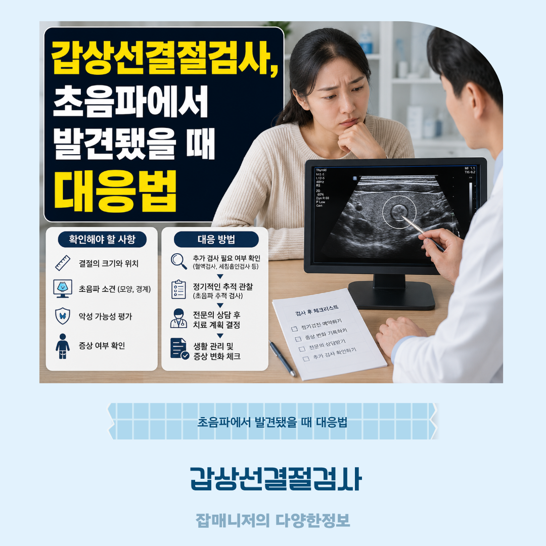 갑상선결절검사, 초음파에서 발견됐을 때 대응법