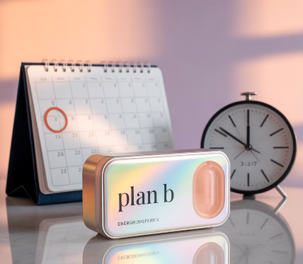 Emergency contraceptive pills guide showing different types of morning after pills with medical consultation concept for women's health and family planning