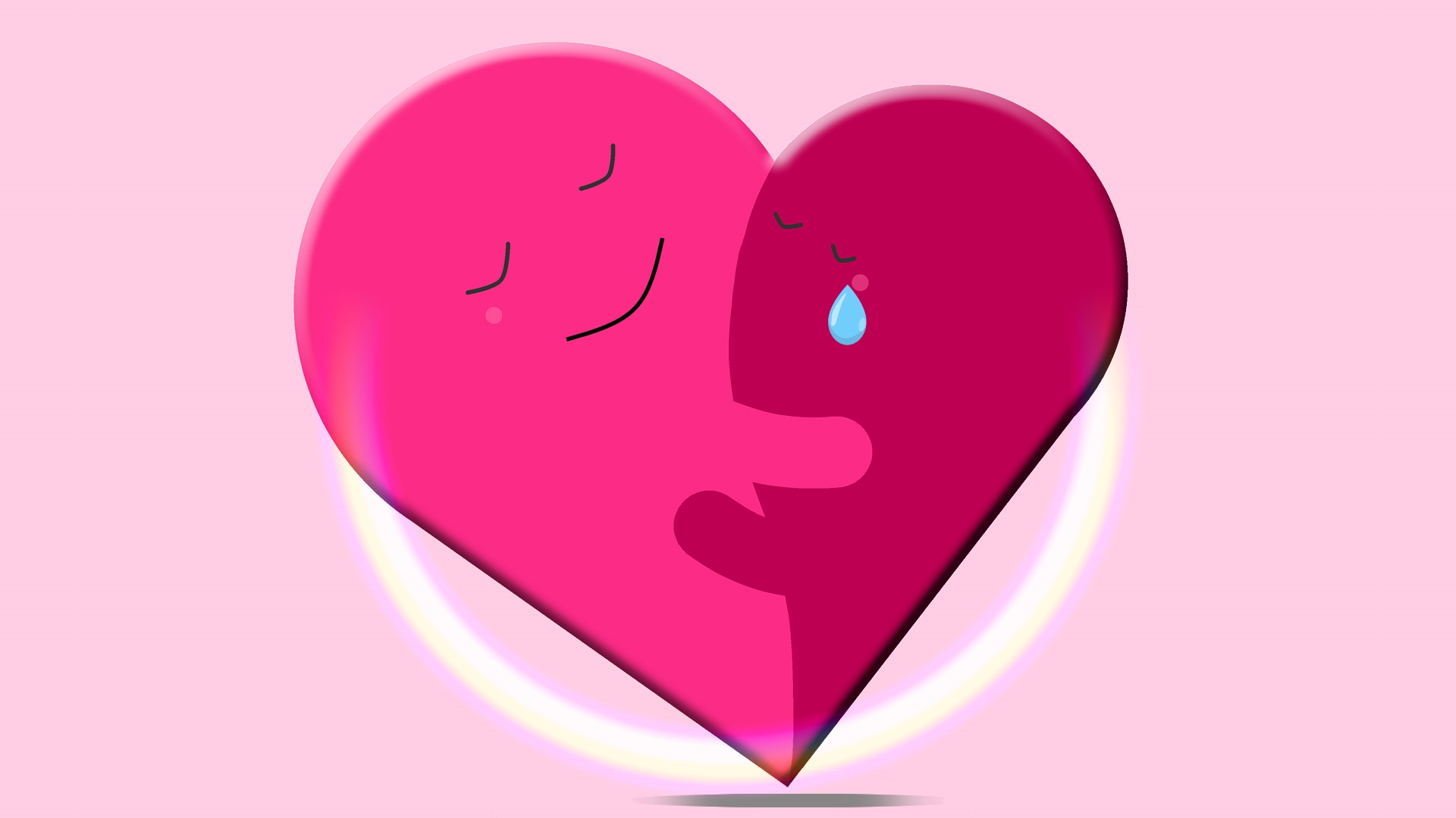 우울증, 불안, 강박감 마음의 병울 상징하는 하트모습